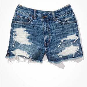 American Eagle Strigid Mom Short -  Distressed Denim - Size 8